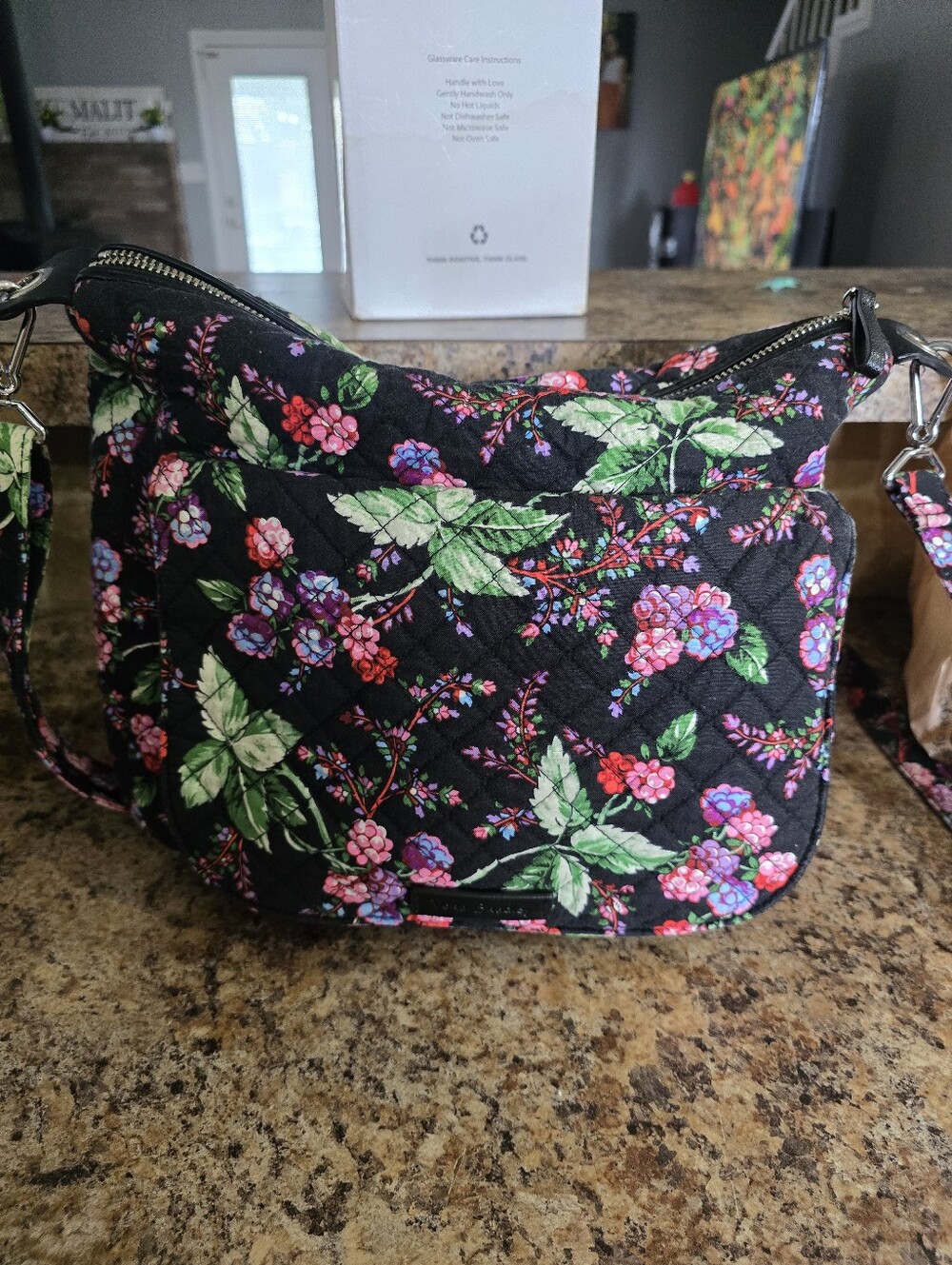 Vera Bradley Carson Mini Hobo Crossbody in Winter Berry